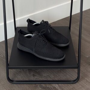 Cole Haan Grand Zero Black Knit Oxfords